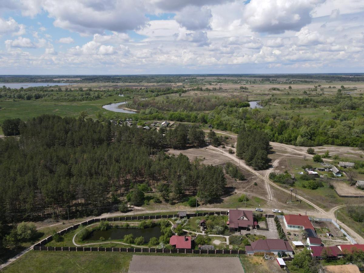 затишна з озером біля лісу *